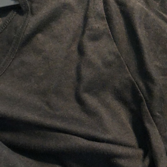 Love riche black long tunic short sleeve shirt top T-shirt seam front printed M - Picture 6 of 7